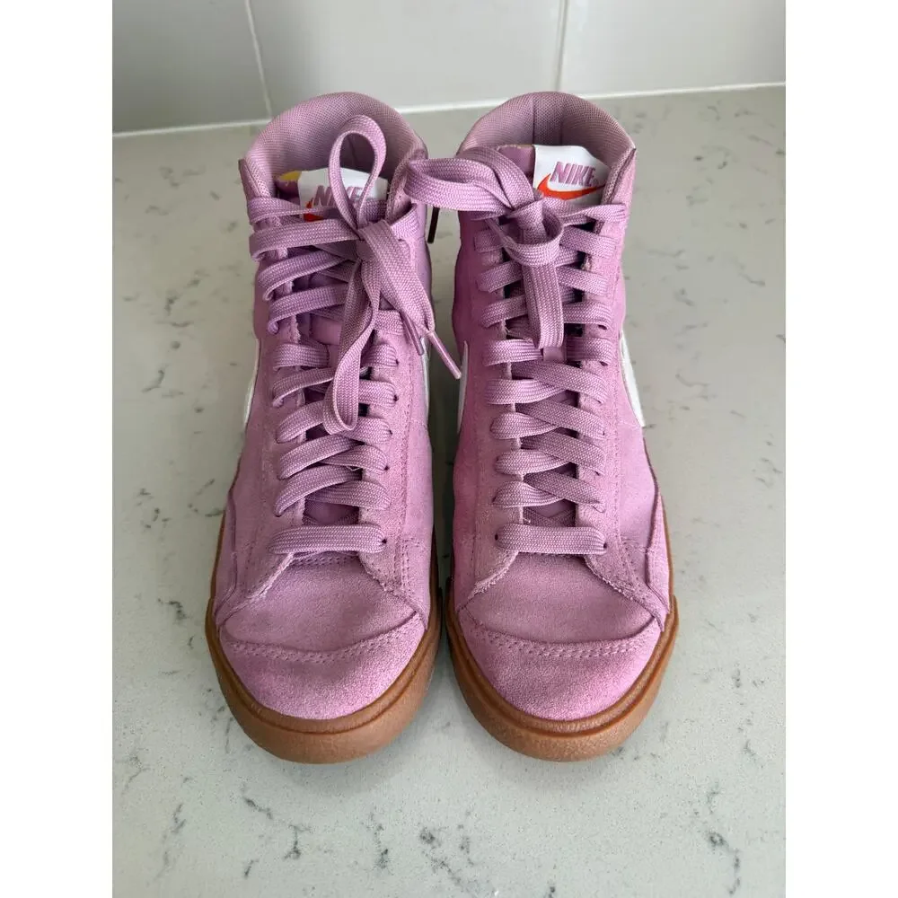 Nike Blazer Mid '77 Women's 7.5 Suede Pink Gum Sole Sneakers
